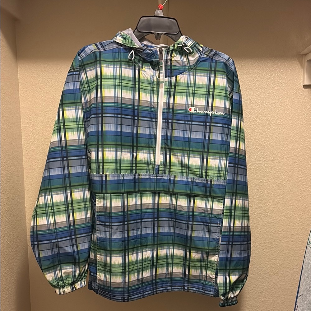 Champion Blue and Green Raincoat with Hood